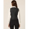 INSPIRE CHIC Women's Denim Sleeveless V Neck Button Down Casual Waistcoat Vest - 4 of 4