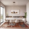 Washable Modern Abstract Area Rugs Soft Low Pile Accent Carpet with Non-Slip Backing Colorful Rug for Living Room - 2 of 4