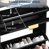 Fluted Shoe Cabinet Storage for Entryway, Wood Shoe Rack with 2 Flip Drawers and Open Shelf, Modern Entryway Organizer - 3 of 4