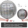 PartyWoo Foil Balloons Silver Disco Round 32 Inch 6 pcs - 4 of 4