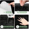 3Pack Bathroom Curtain Set with Shower Rug and Towel Waterproof Non Slip Black Bath Soft Hand Towel 12 Hooks Hotel Decor - 4 of 4
