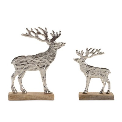 Melrose Metal Deer Silhouette (Set of 2)