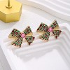 Enamel Bow Christmas Stud Earrings for Women, Cute Holiday Jewelry. - 4 of 4