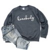 Simply Sage Market Embroidered Homebody Cursive Sweatshirt - 3 of 4