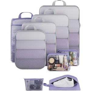 9/11 Set Compression Packing Cubes Travel Essentials,Compressible Expandable Large Luggage Suitcase Organizer - 1 of 4