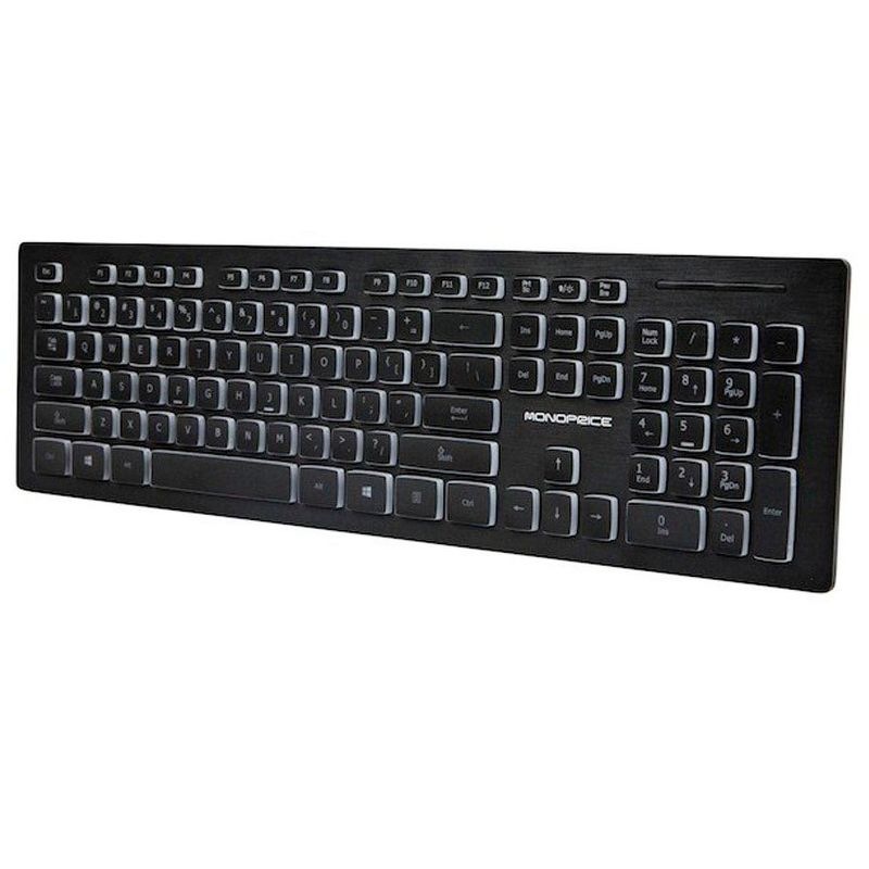 Monoprice Deluxe Backlit Keyboard - Black, Ideal for Office Desks, Workstations, Tables - Workstream Collection, 3 of 7