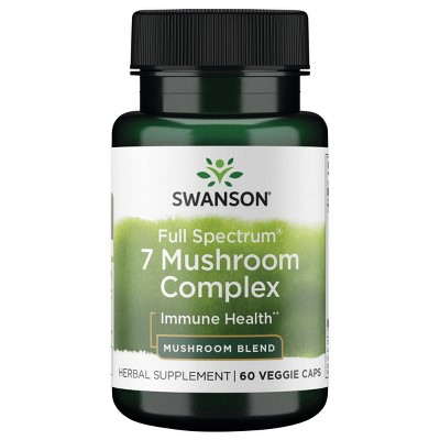 Swanson Full Spectrum 7 Mushroom Complex 60 Veggie Capsules.