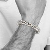 Black Bow Jewelry 10mm Stainless Steel, Black & Rose Tone Plated Link Bracelet, 8.5 Inch - 4 of 4