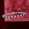 Ross-Simons 6.25 ct. t.w. Sapphire and 1.00 ct. t.w. Diamond Tennis Bracelet in Sterling Silver - 4 of 4