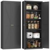 ORRD Metal Storage Cabinet 2-Door Steel Pantry with Adjustable Shelves, Kitchen Organizer,White - 3 of 4