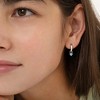 Girl's CZ Birthstone Heart Screw Back Sterling Silver Earrings - In Season Jewelry - 2 of 4