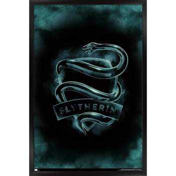 Trends International Harry Potter - Slytherin Crest Magic Framed Wall Poster Prints