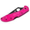 Spyderco Delica 4 Lightweight Folding Pocket Knife with CPM S30V Premium Black Steel Blade |Get Slip-Free Tactile Traction with the FRN Handle, Pink - 2 of 4