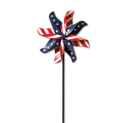 GIL 63"H Metal Americana Pinwheel Wind Spinner