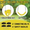 Etokfoks Toddler Swing Set for Outside High Back Full Bucket Seat with 4 Hanging Straps and Hooks for Kids Infants Baby Outdoor - 2 of 4