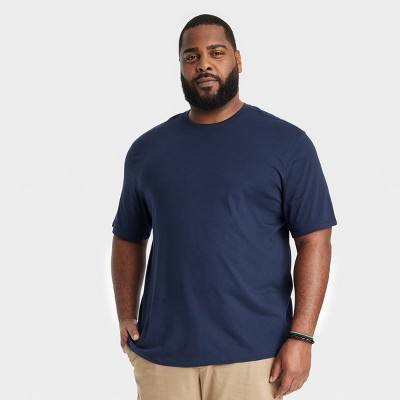 Men's Big & Tall Crewneck Short Sleeve T-shirt - Goodfellow & Co™ Navy Blue  Mt : Target