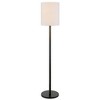 Hudson and Canal Round Base Floor Lamp with Fabric Shade - 3 of 4