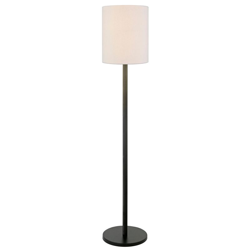 Hampton & Thyme Round Base Floor Lamp with Fabric Shade, 4 of 8