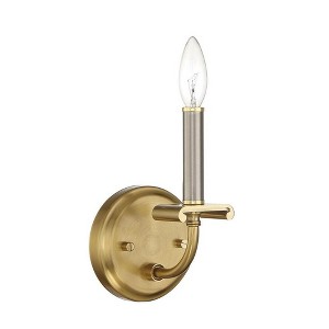 Craftmade Lighting 1 - Light Wall Light in  Brushed Polished Nickel/Satin Brass - 1 of 3