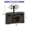 TV Stand with Mount for 70 Inch TV, Corner Entertainment Center with Sliding Barn Doors & Power Outlet , Media Console Table for Living Room - 2 of 4