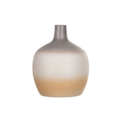 Transpac Stoneware 7 in. White Natural Instincts Vase