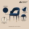 Manhattan Comfort Set of 2 Carrington Modern Velvet Upholstered Dining Armchairs - 3 of 4