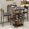 Whizmax Dining Room Table with 2 Upholstered Chairs, Dining Table and Chairs with Metal Frame, Small Kitchen Table for Apartment, living Dining room - 2 of 4