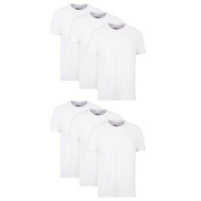 EG PRO Men's Crew T-Shirt Undershirts (6-Pack) - ComfortSoft Cotton