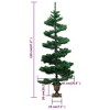 vidaXL Swirl Christmas Tree Green PVC Medium Swirl Christmas Tree - 4 of 4