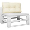 vidaXL Outdoor Pallet Cushion in Cream - 27.6"x15.7"x4.7" - with Light 100% Polyester Fabric and Hollow Fiber Filling - 3 of 4