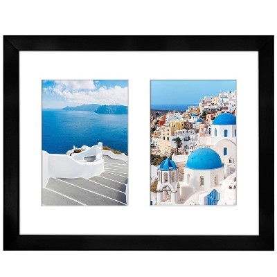 Americanflat 11x14 Collage Frame-Displays Two 5x7 inch Portrait Pictures, Black