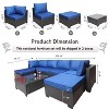 Janey 7-Piece PE Rattan Patio Conversation Set, Patio Sectional Sofa Set with Coffee Table, Outdoor Furniture - Maison Boucle - 4 of 4