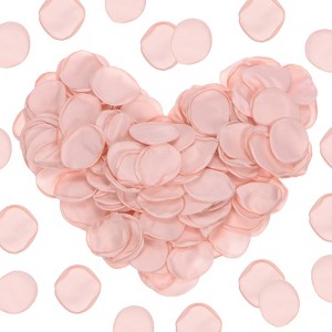 Unique Bargains Silk Weddings Reusable Artificial Flower Rose Petals 1.38 x 1.38" 600 Pcs - 1 of 4