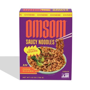 Omsom Saucy Noodles Chili Sesame - 4.8oz - 1 of 4
