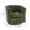 Christopher Knight Home Harlow Modern Wooden 360° Swivel Velvet Upholstered Accent Chair - 3 of 4