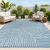JONATHAN Y Hallie High-Low Minimalist Curve Geometric Indoor/Outdoor Area Rug - 4 of 4