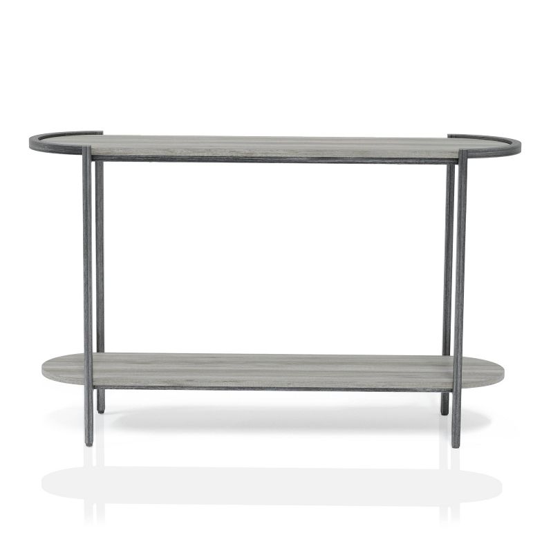 Millerton Lower Shelf Sofa Table Light Gray/Brushed Metal - miBasics, 4 of 7