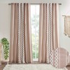 Elegant Chenille Cotton Printed Window Panel, Textured Artisanal Light Filtering Curtain fits Various Room Decor for All Season - image 3 of 4