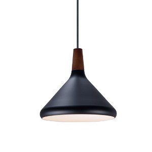 Maxim Lighting Nordic 1 - Light Pendant in  Walnut/Black - 1 of 3