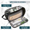 PAVILIA Toiletry Bag for Men Women, Canvas Travel Dopp Kit, Water Resistant Hygiene Toiletries Organizer, Shaving Accessories Bag - 2 of 4