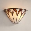 Regency Hill Filton Tiffany Style Wall Light Sconce Bronze Hardwire 12 1/4" Fixture Amber Yellow Stained Art Glass Shade for Bedroom Bathroom Hallway - 2 of 4