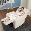 Corduroy Recliner Chair, Manual Recliner Sofa with Handle, Pillow Top Arms, Thick Padding, Side Pocket, 400Lbs Capacity, Adjustable Recliner - 2 of 4