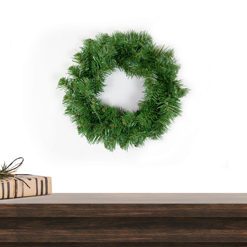 Northlight 12" Unlit Mini Canadian Pine Artificial Christmas Wreath, 2 of 6