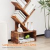 8-Tier Tree-Shaped Bookshelf with Storage Drawer, Tall Wooden Floor Bookcase & Organizer for Kids, Adults, Living Room, Bedroom, Home Office, Brown - 3 of 4