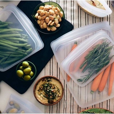 stasher Lunch Starter Reusable Food Storage Bags - Clear - 4pk