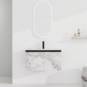 30'' Floating Wall-Mounted Bathroom Vanity Ceramics Sink,Floating Sink with Soft-Close Cabinet Door, KD-Package-Cuddlewood - 1 of 4