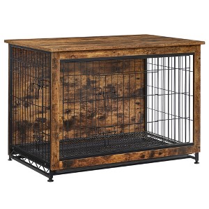 Feandrea Dog Crate Furniture, Modern Kennel for Dogs , Heavy-Duty Dog Cage with Multi-Purpose Removable Tray, Double-Door Dog House - 1 of 4