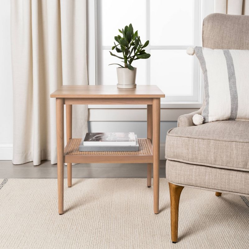 Wood & Cane Accent Side Table - Hearth & Hand™ with Magnolia, 3 of 15