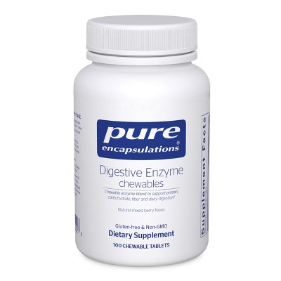 Pure Encapsulations Digestive Enzyme Chewables - Enzyme Blend to Support Protein, Carbohydrate, Fiber, and Dairy Digestion - 100 Chewable Tablets