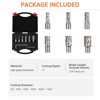 Coucheta 6Pcs Annular Cutter Set, Weldon Shank Mag Drill Bits, 1" Cutting Depth (1/2" to 1-1/16"), Includes Pilot Pins & Portable Case - 3 of 4